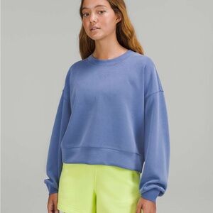 Lululemon Perfectly Oversized Cropped Crew Softstreme - Water Drop